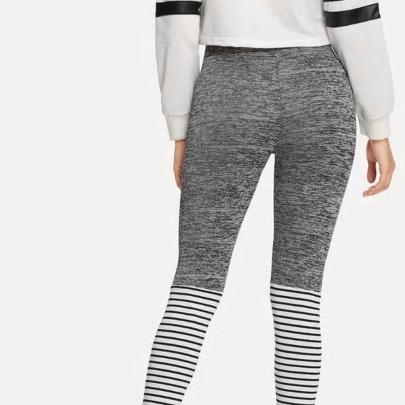Gray Striped Sporty Leggings - Picture 2 of 2